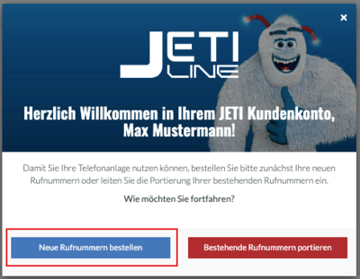 Bestellung neuer Rufnummern im fonial Kundenkonto