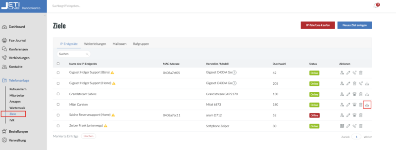 Provisioning URL aufrufen snom 821