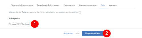 Ansicht fonial Kundenkonto Berechtigung Ziele