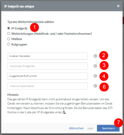 Gigaset Maxwell basic als Ziel anlegen