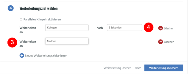 fonial Kundenkonto Weiterleitungsziel einrichten Schritt 2