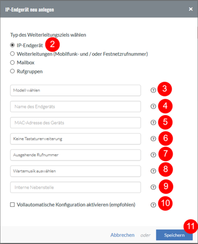 Typ des Weiterleitungsziels