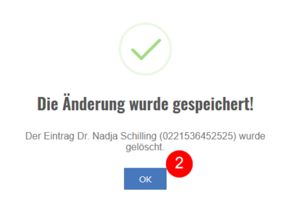 Kundenkonto Kontakte einzeln löschen Schritt 3