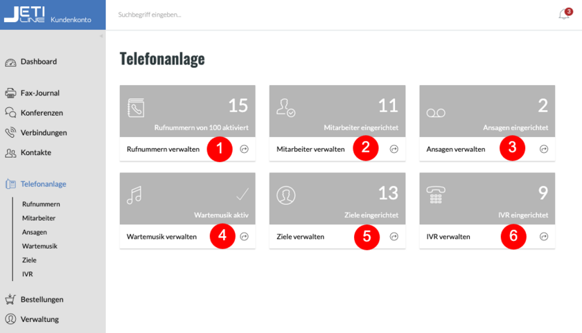 fonial Administrator-Konto Telefonanlage vewerwalten