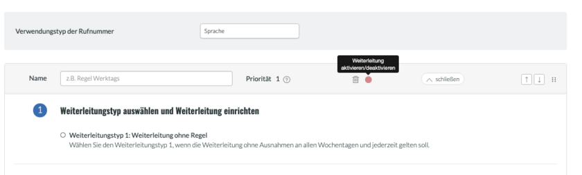 fonial Fallbeispiel 3 Deaktivierung der bisherigen Regel