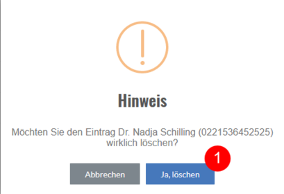 Kundenkonto Kontakte einzeln löschen Schritt 2