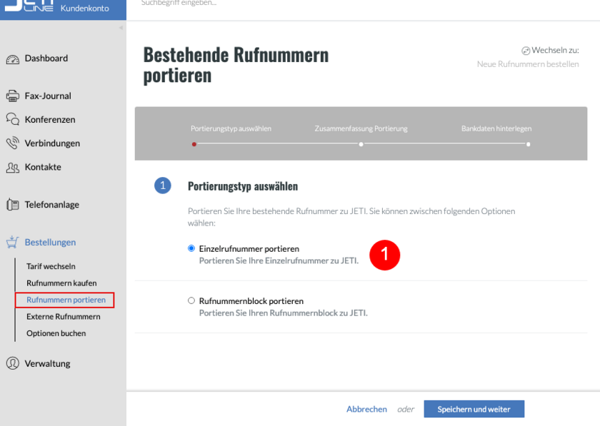 Rufnummernportierung